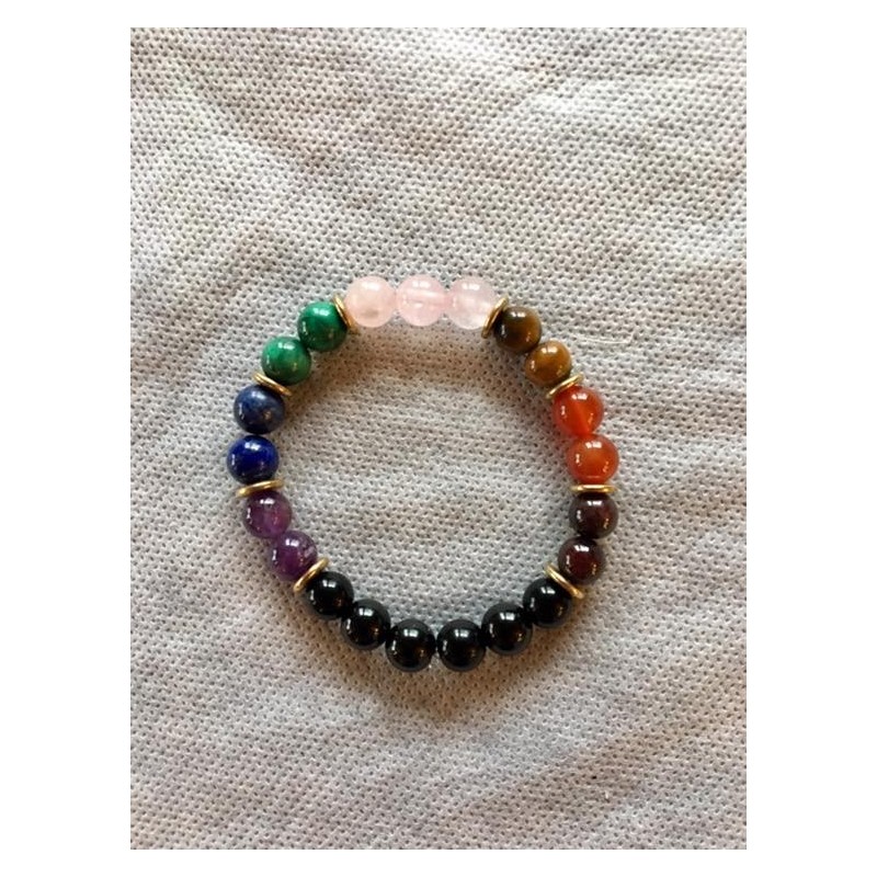 bracelet 7 chakras tourmaline haute qualité bracelet 7 chakras tourmaline haute qualité